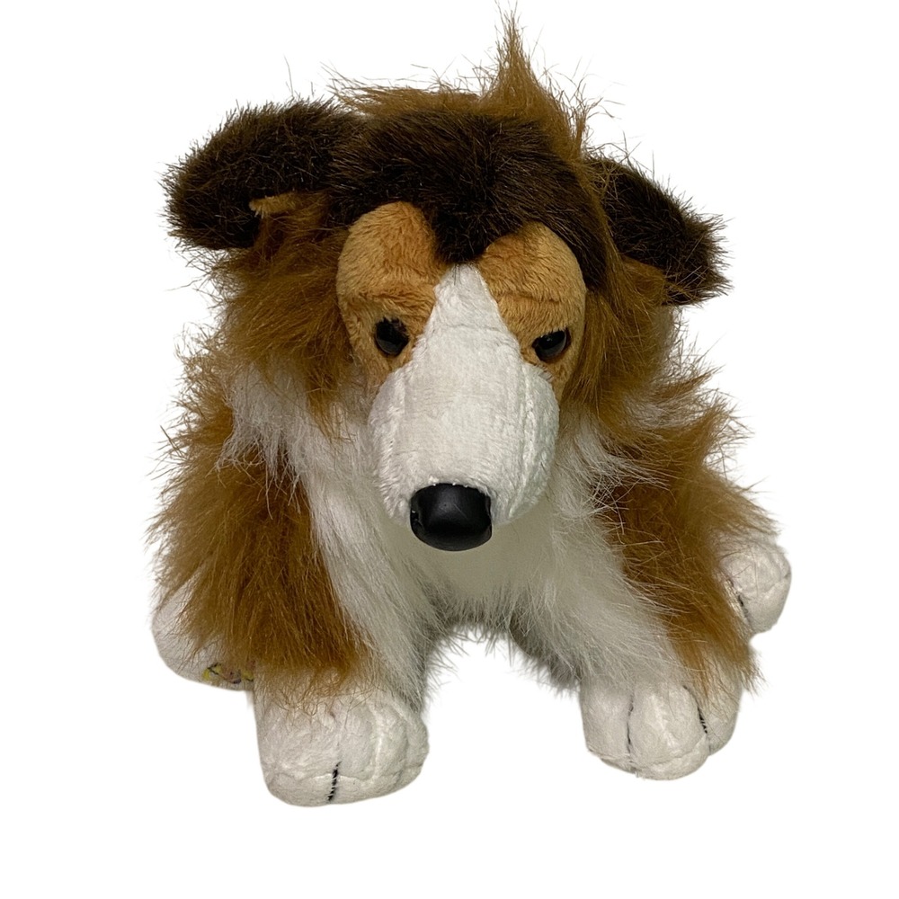 Ganz Webkinz Collie HM149 Bean Plush‎ Dog Stuffed Animal Toy 8" No Code Retired